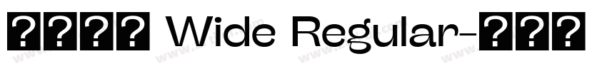 未來熒黑 Wide Regular字体转换